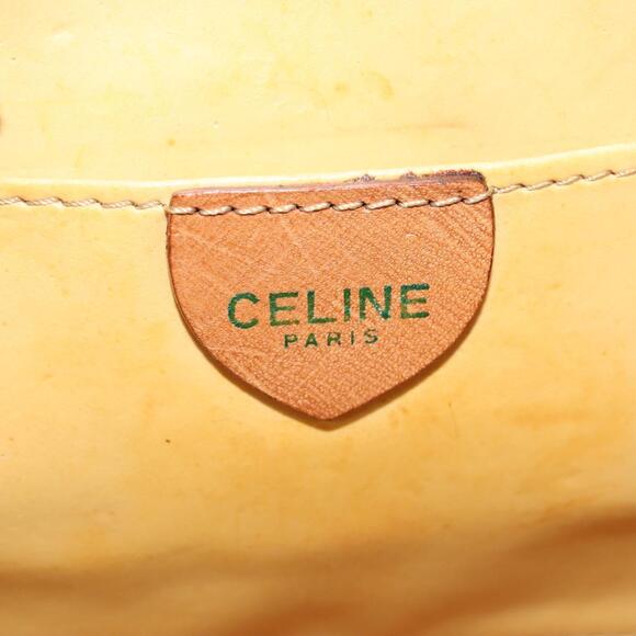 CELINE Macadam Canvas Shoulder Bag Pvc Leather Brown Gold - Picture 8 of 12
